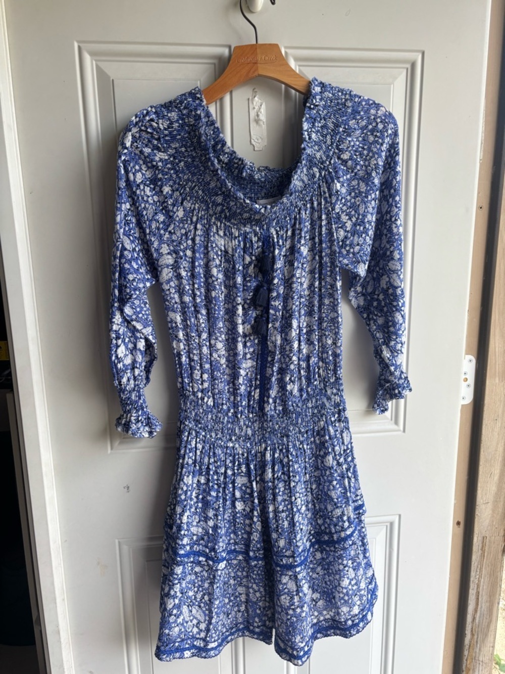 Poupette St. Barth Blue Floral Tiered Mini Skirt - Picture 2 of 8